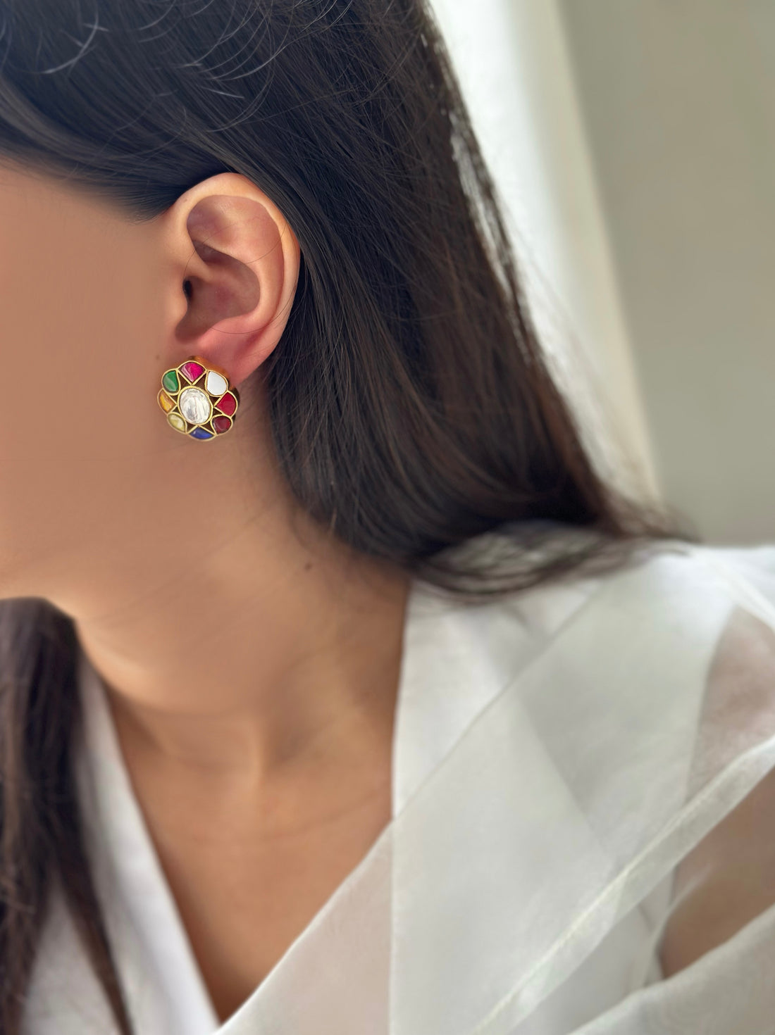 Navratna Studs (Large)