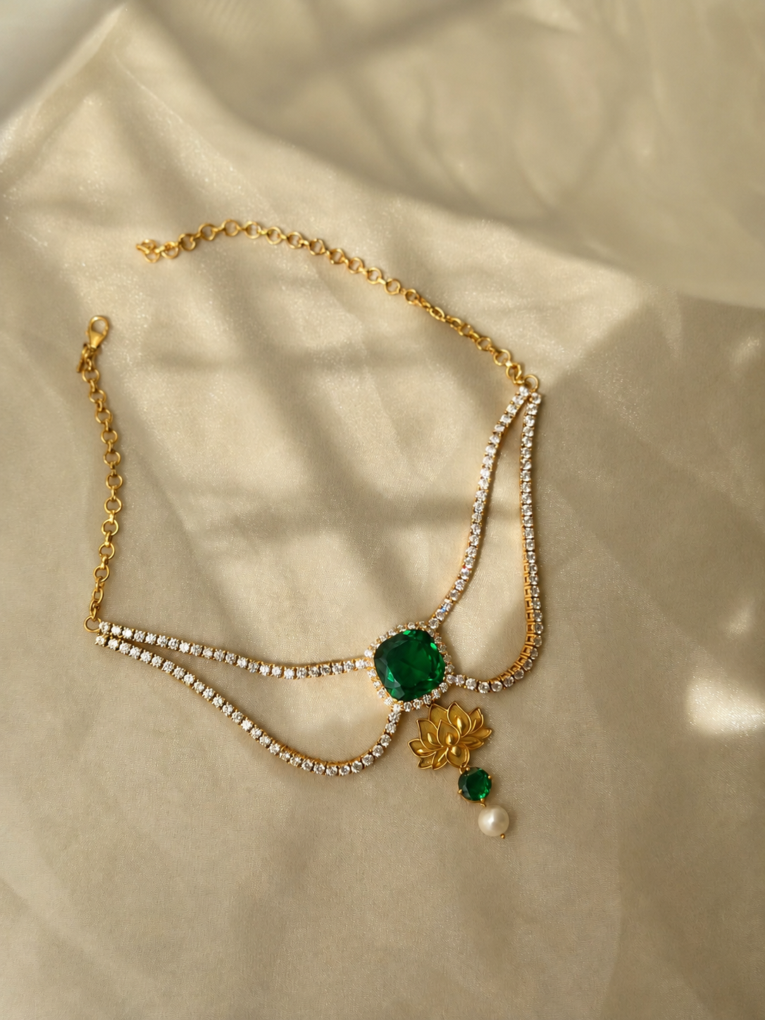 Padma lotus sterling silver necklace – Eterno India