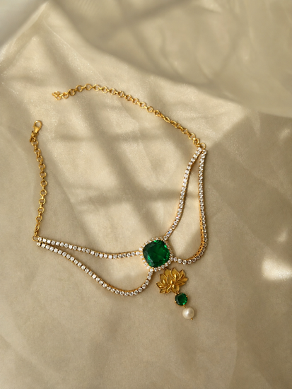 Padma lotus sterling silver necklace – Eterno India