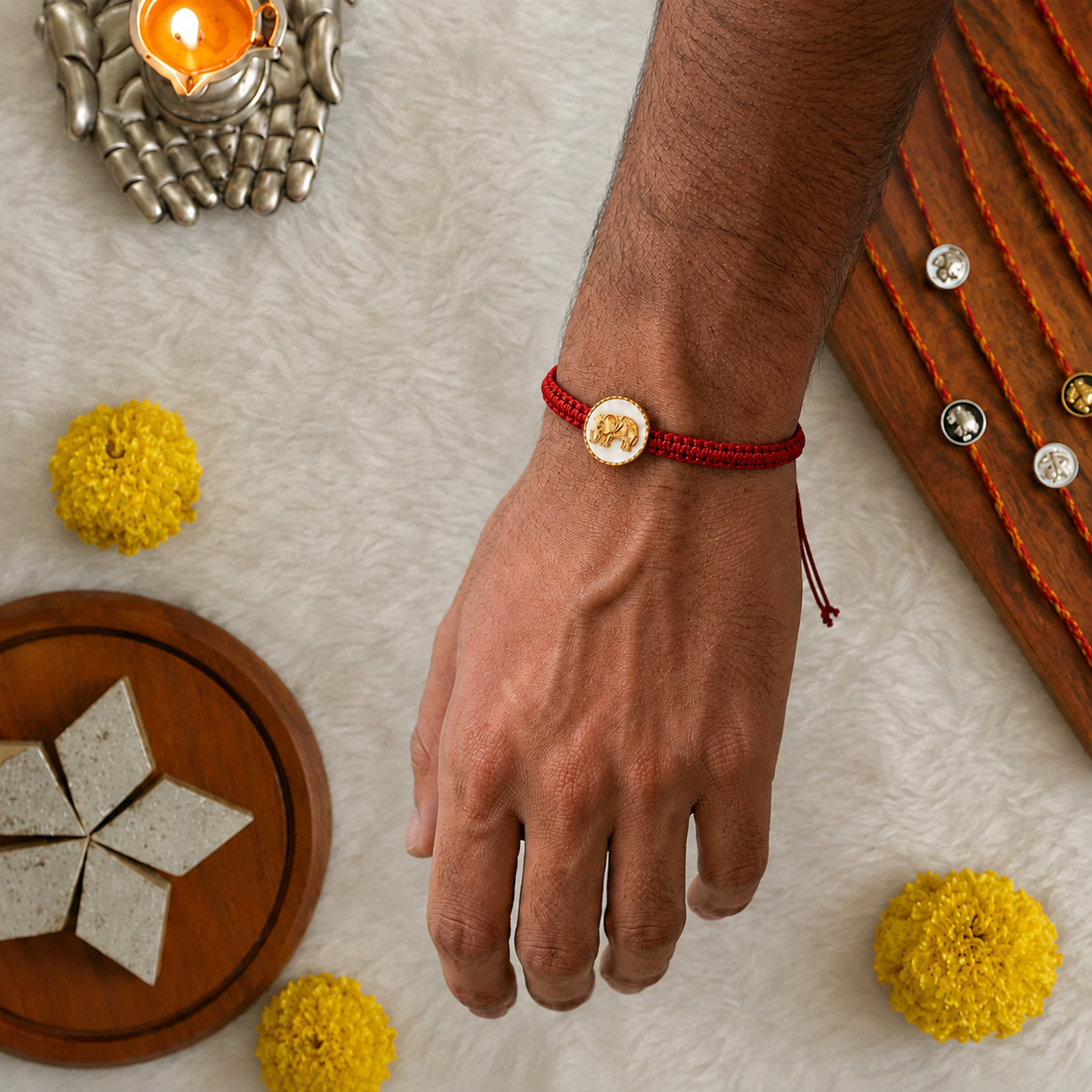 OG Lion Band Rakhi Cum Pendant(92.5 Fine silver)