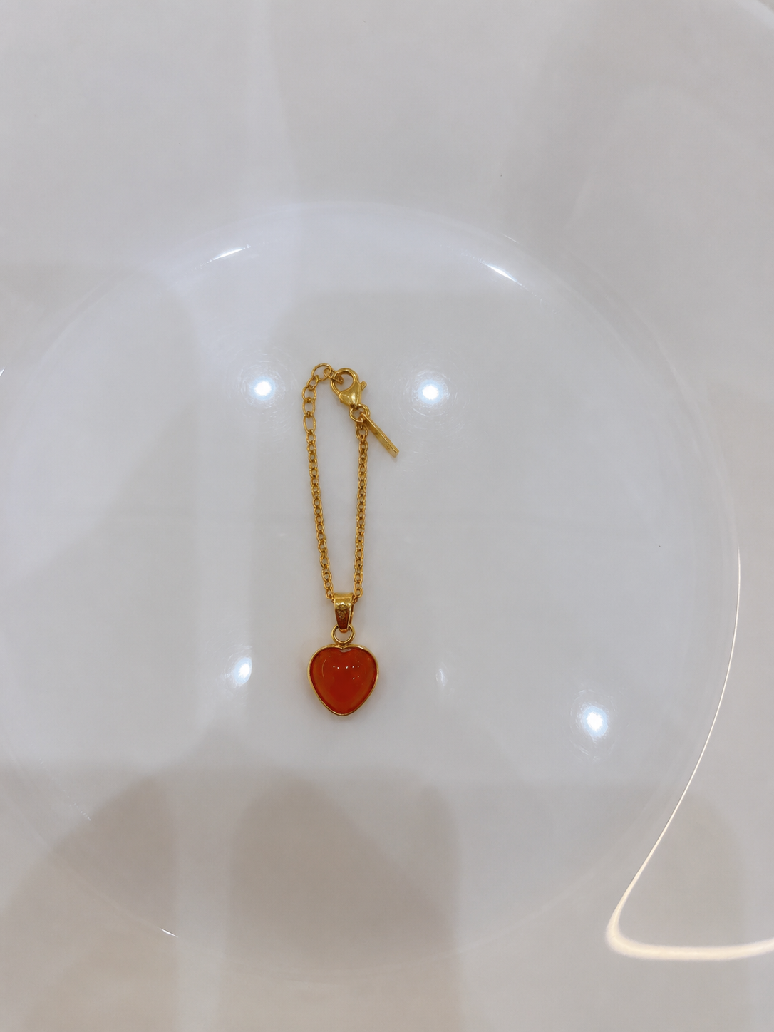 Heart gemstone sterling silver watch charm – Eterno India