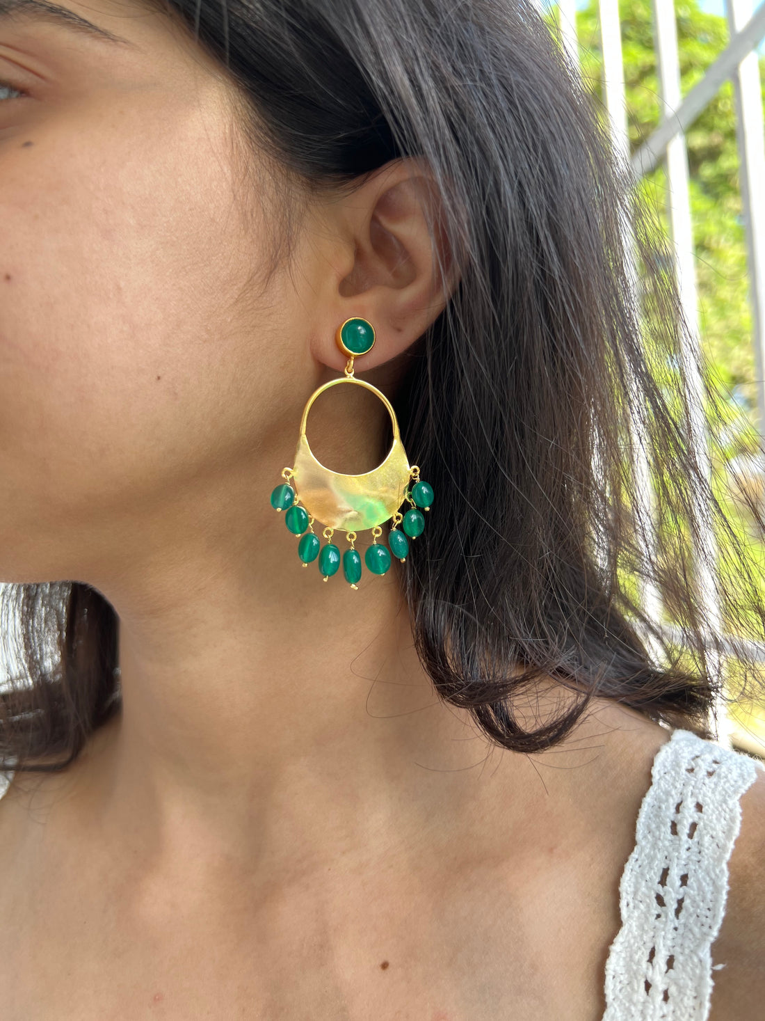 Noor Chaandbali - Emerald