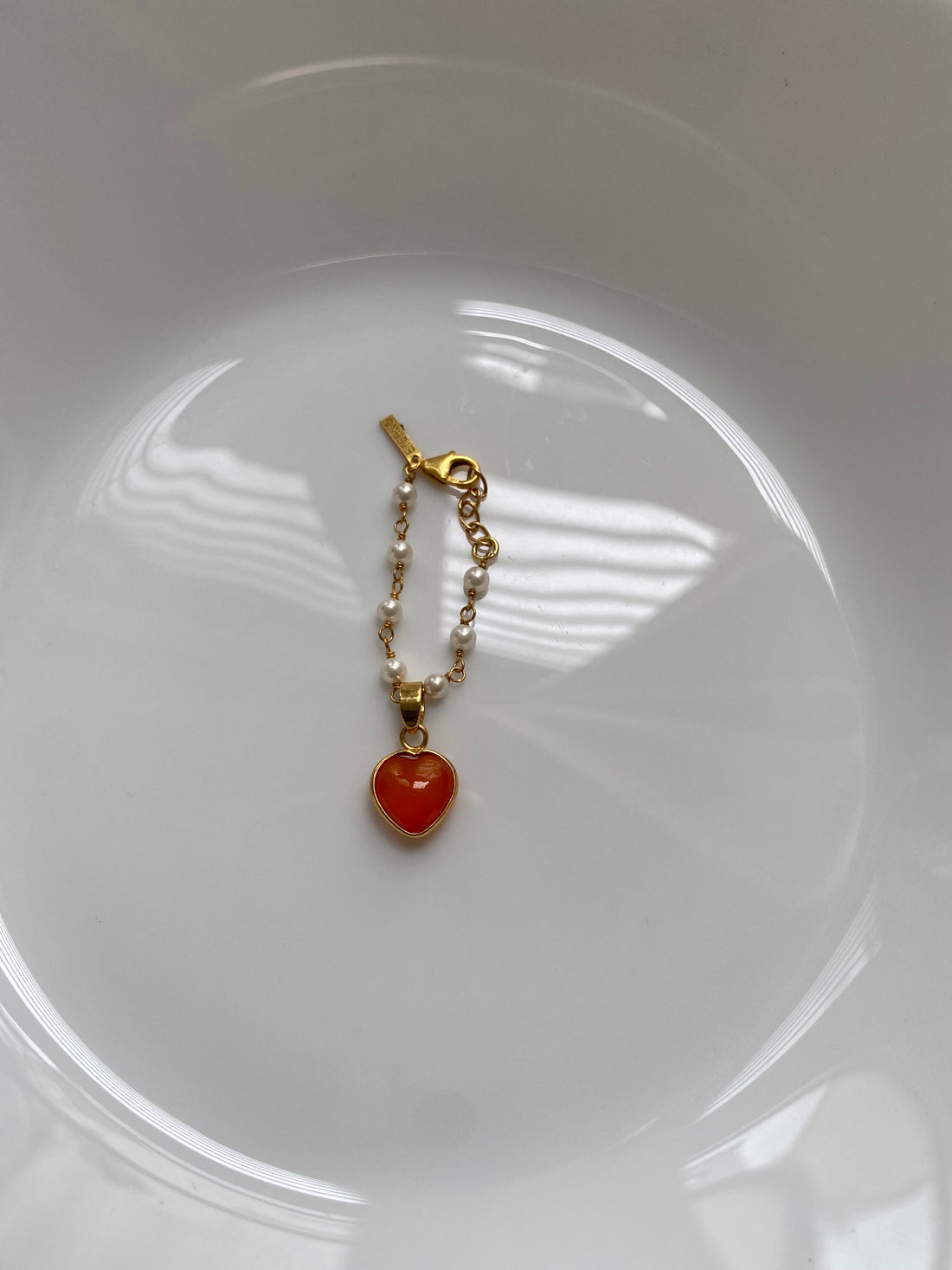 Heart Gemstone Watch Charm