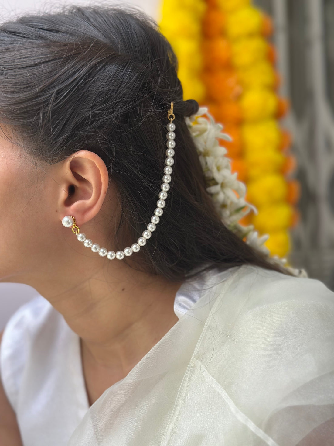 Classic Pearl Hairchain ( A Pair)