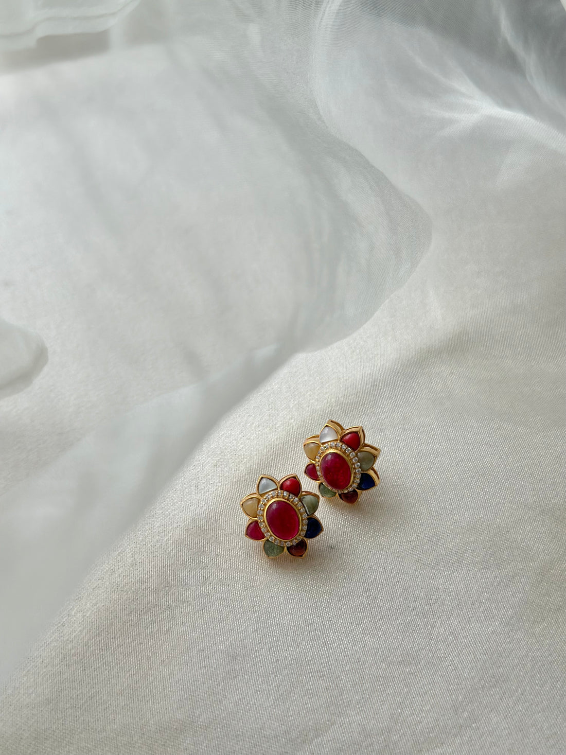 Navgrah Flower Studs