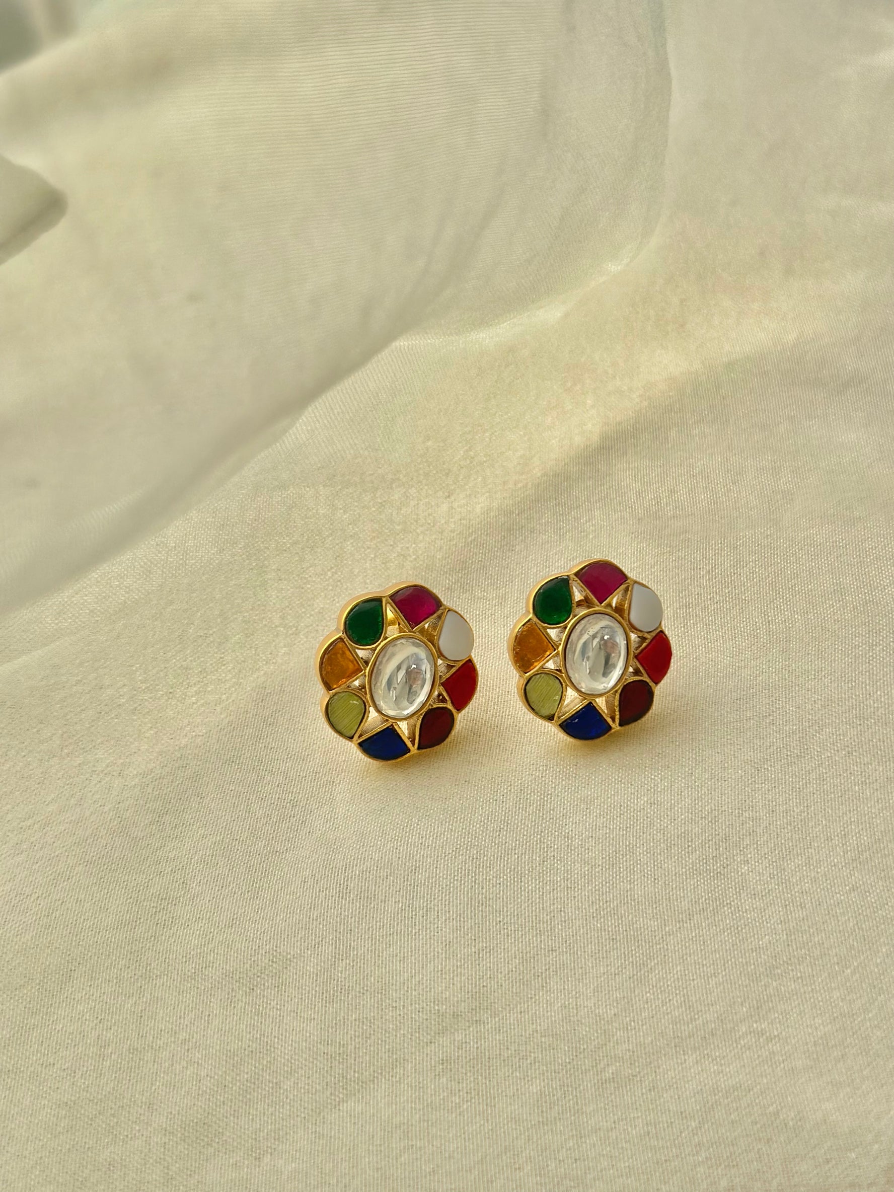 Navratna Studs (Large)