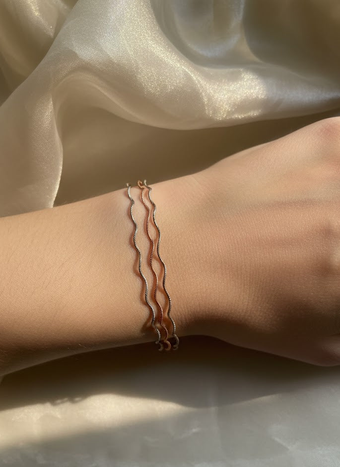 Dual Tone Twisted Bracelet