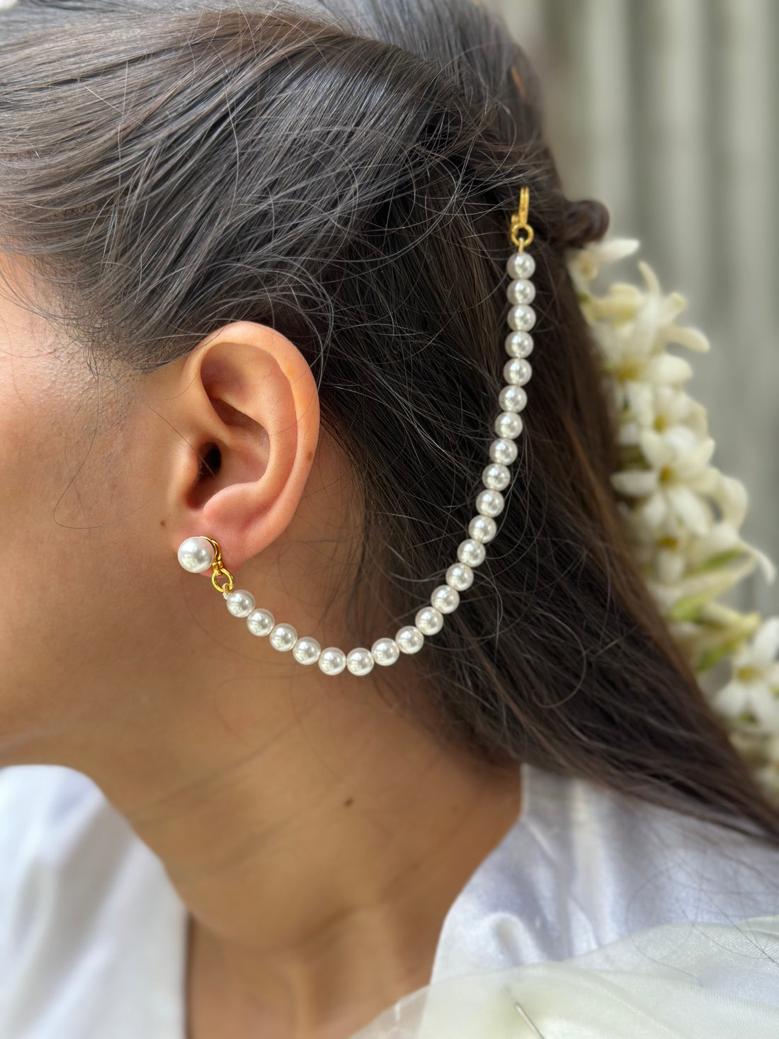Classic Pearl Hairchain ( A Pair)