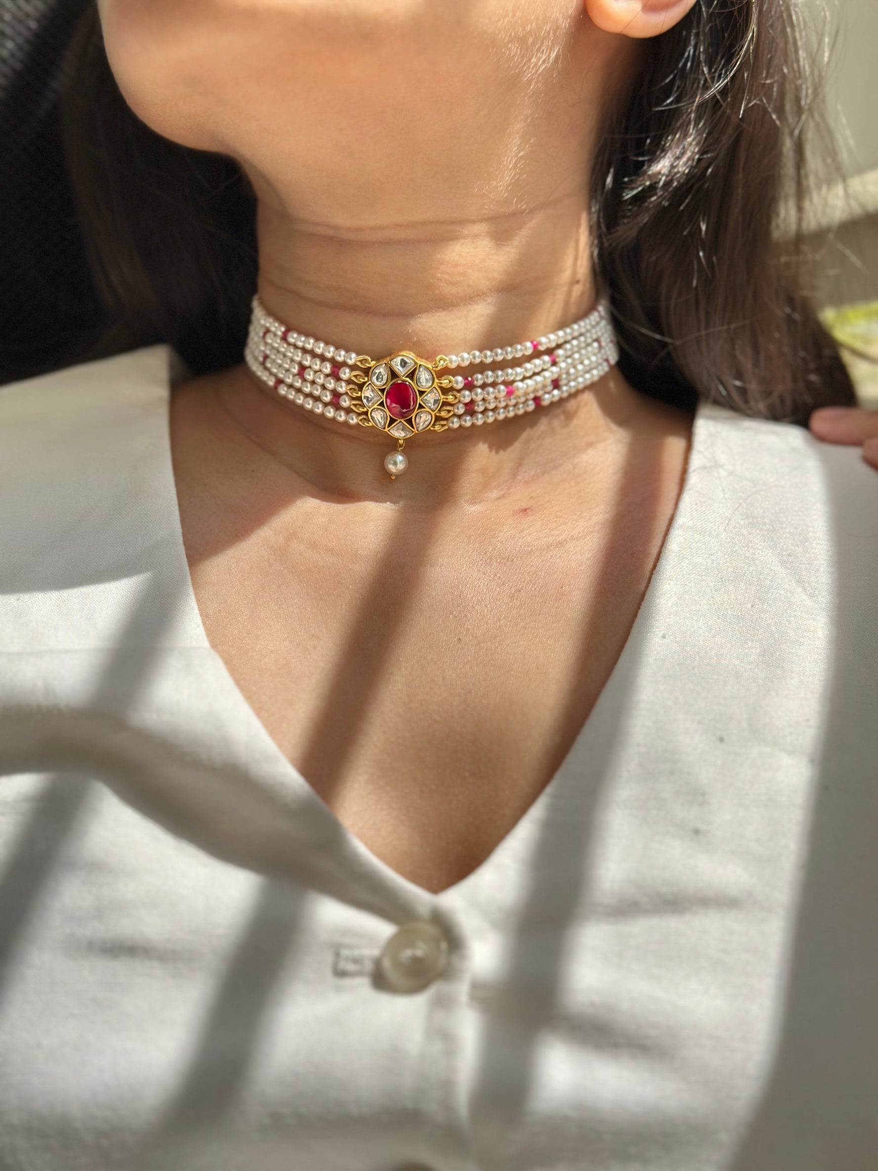 Jodha Choker Pink