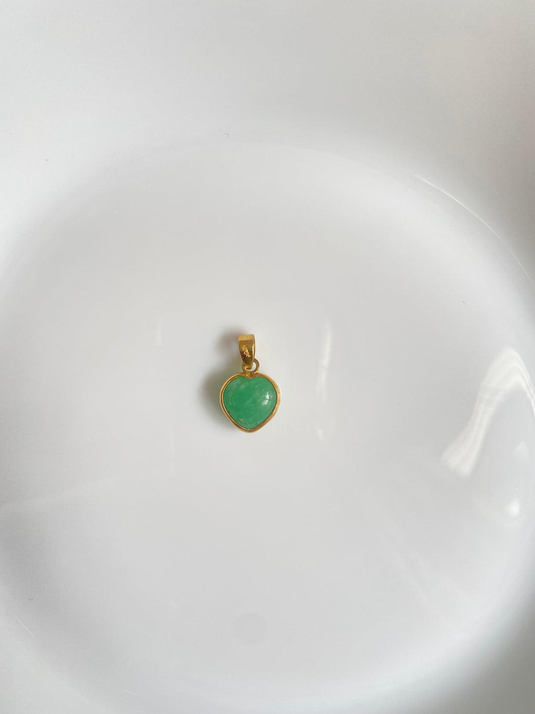 Gemstone Heart Pendant + Chain