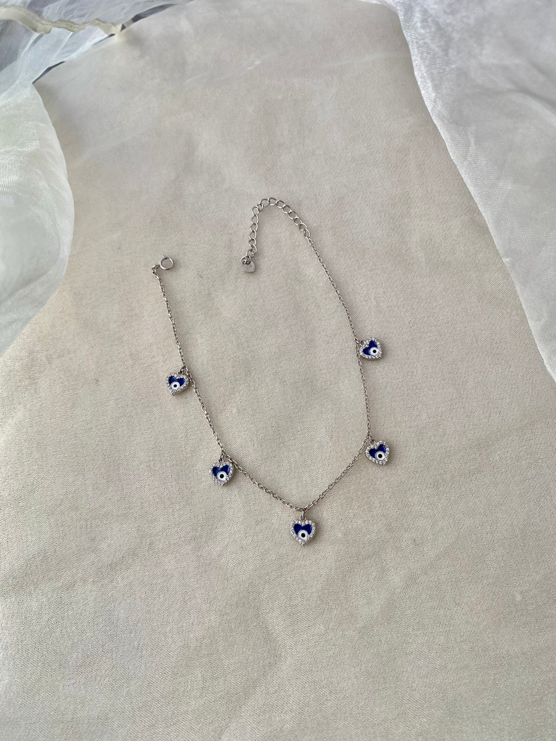 Heart evil eye Anklet