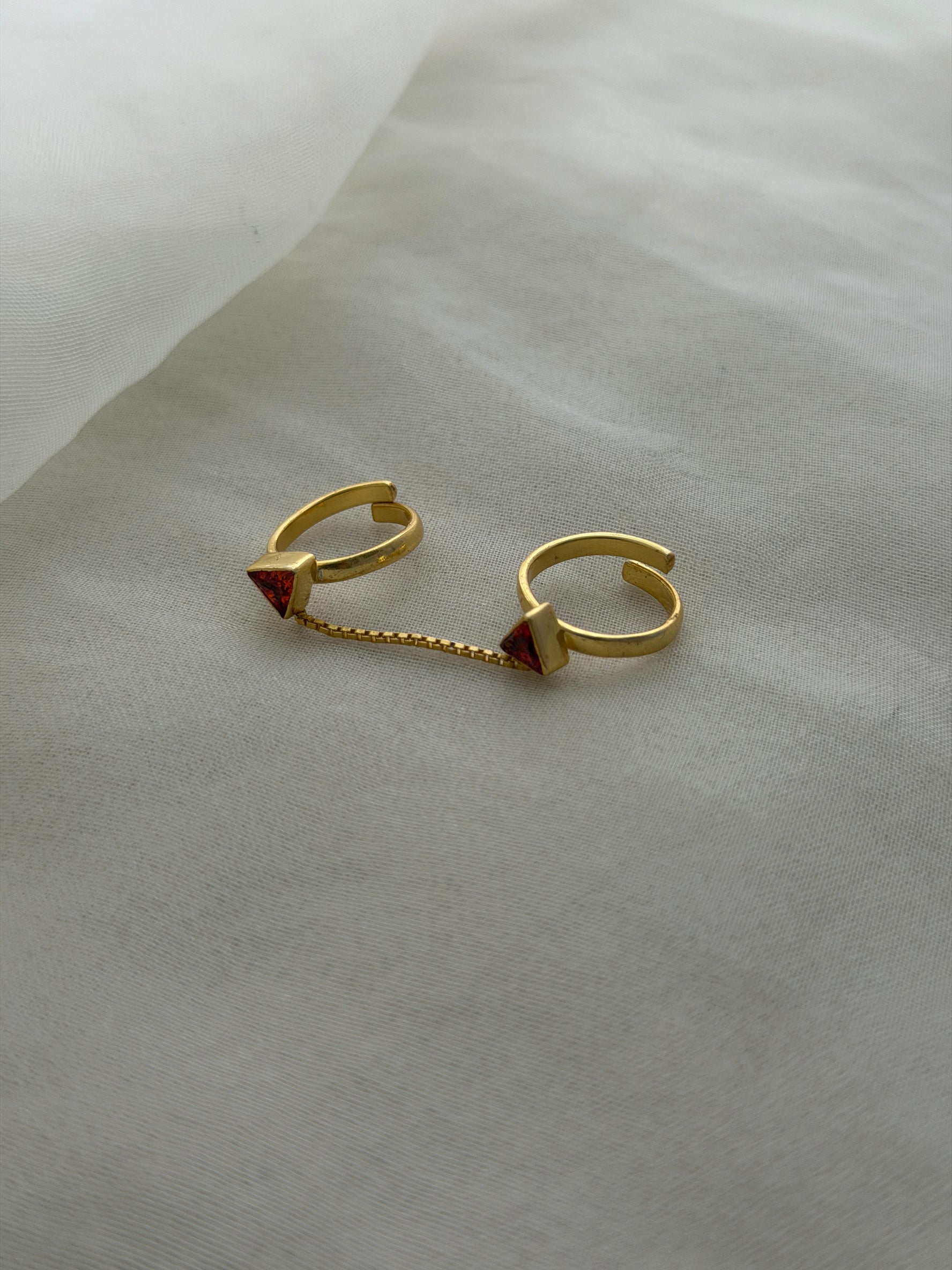Dark Citrin dual ring