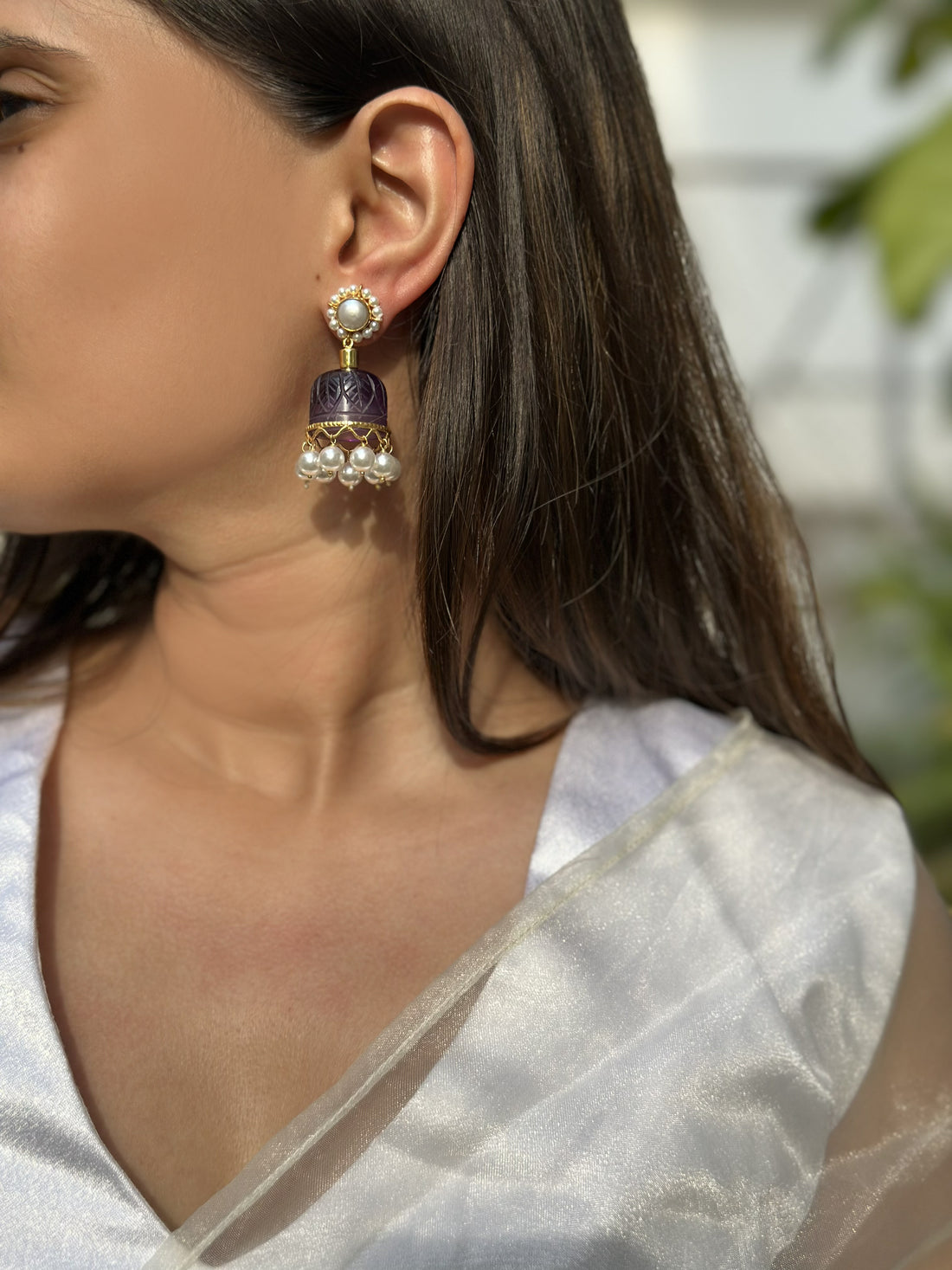 Amethyst Jhumkis