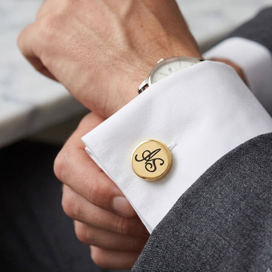 Engraved Monogram Cufflinks (Pair)