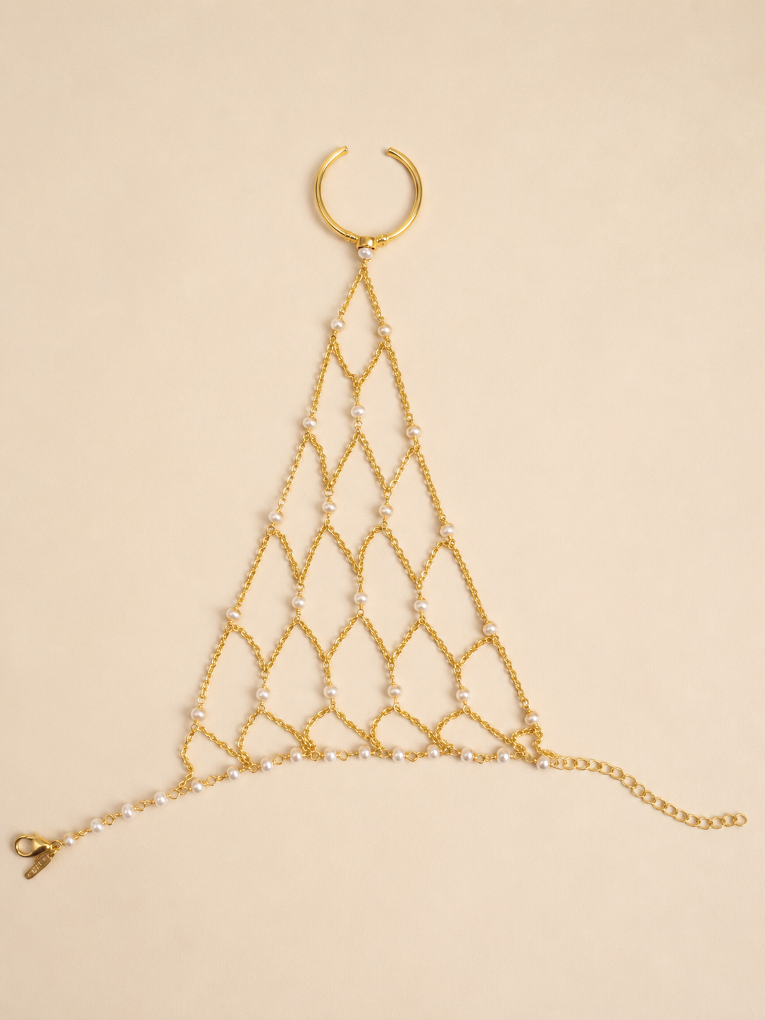 Begum sterling silver Haathphool hand bracelet – Eterno India