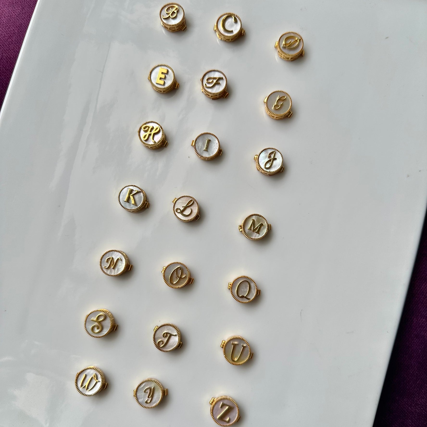 Personalised sterling silver button clip – Eterno India