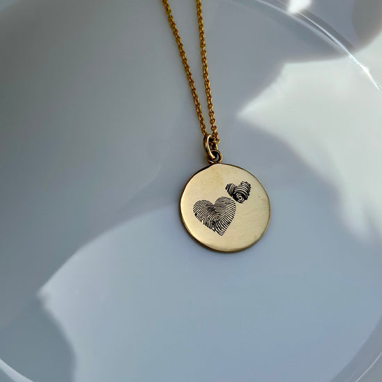 Fingerprint Keepsake Necklaces Rose Gold Personalised Fingerprint
