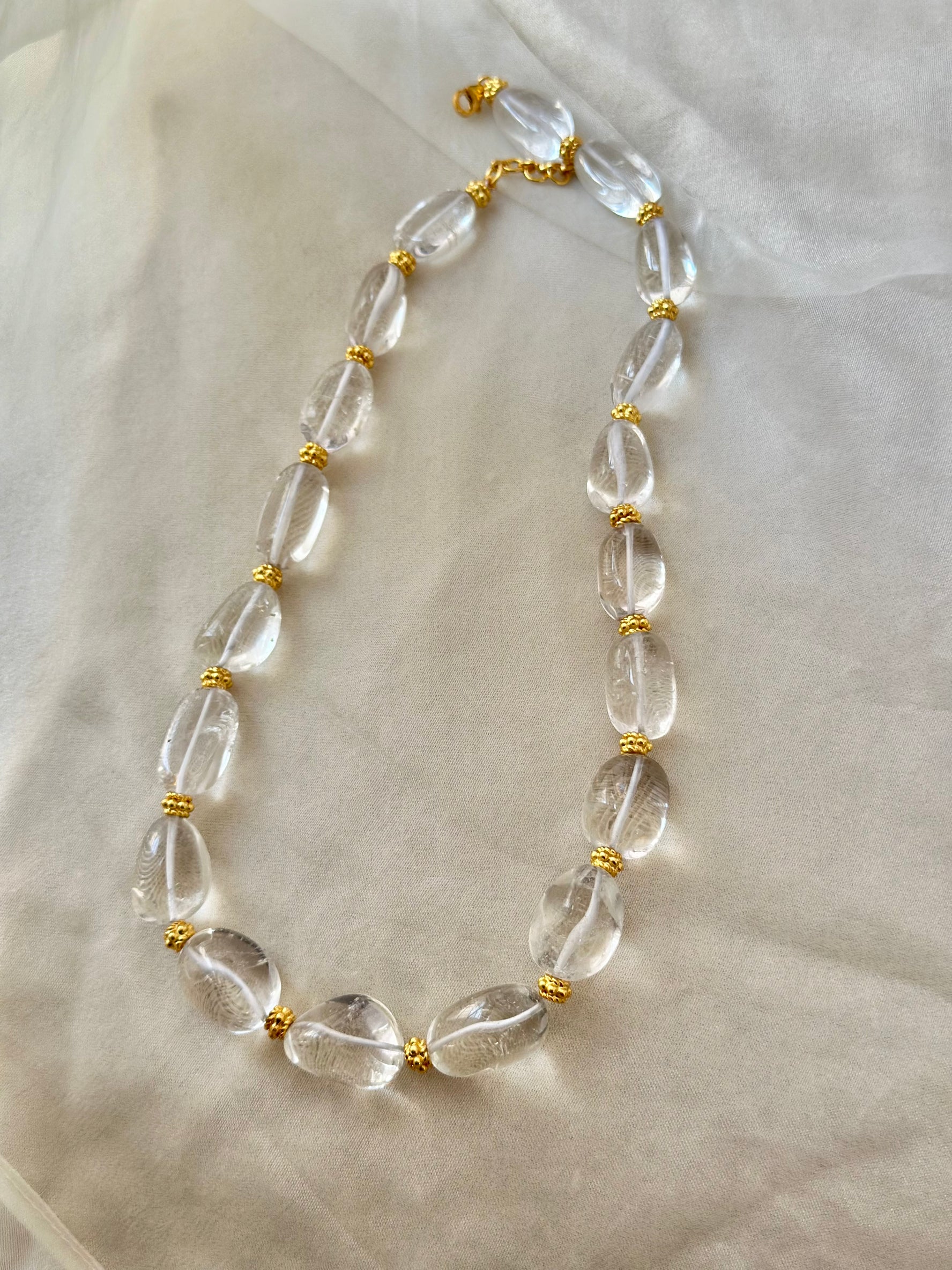 Statement Clear Quartz Necklet