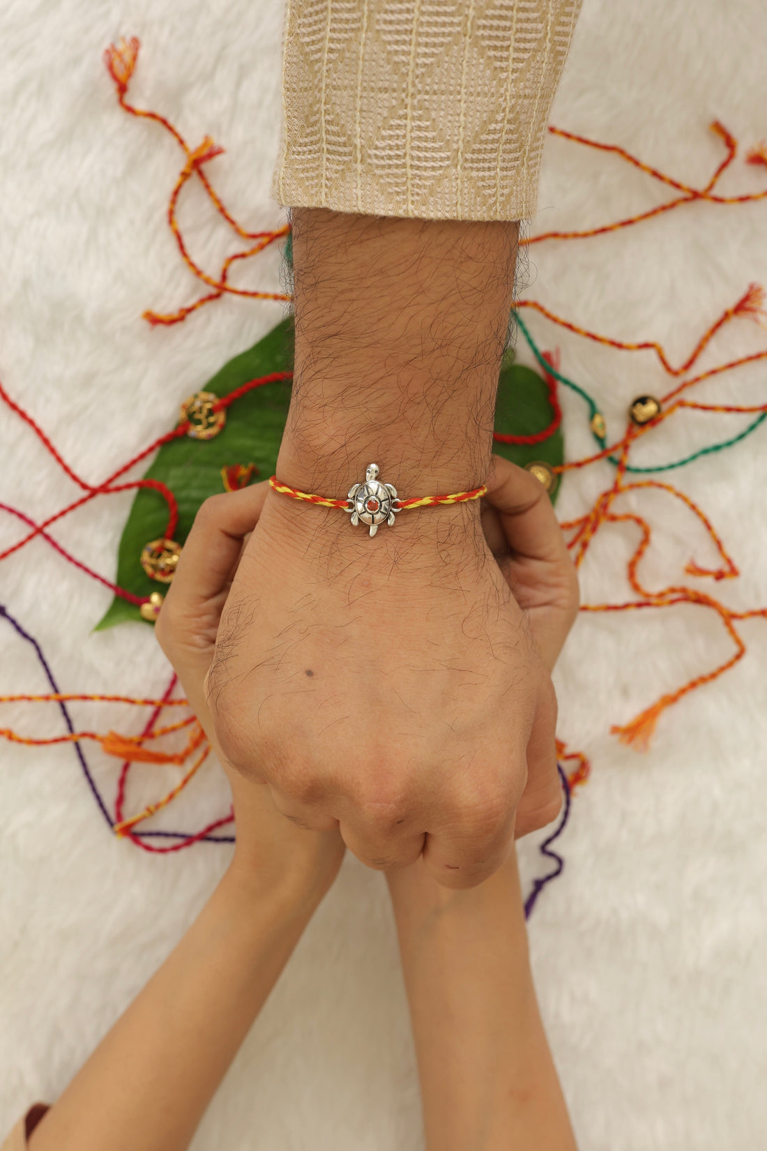 Turtle Rakhi (92.5 Fine Silver)