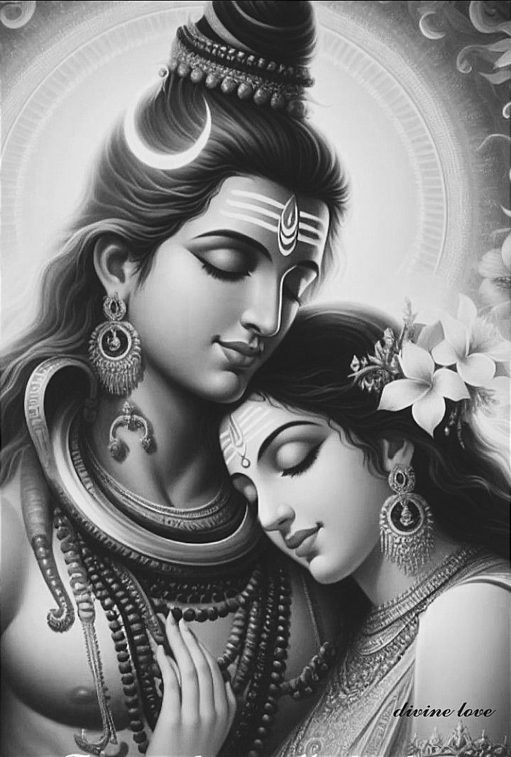 Silver Phone Cover (Mobile Cover) -Lord Shiva Parvati